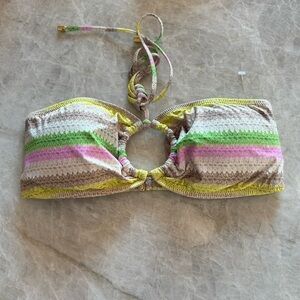NWOT Pilyq PQ Breeze S‎ Ring Bandeau Bikini Swim Top